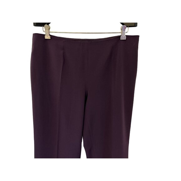 Les Copains Burgundy Wine Straight Leg Pants High Rise Size 12 - Picture 3 of 12